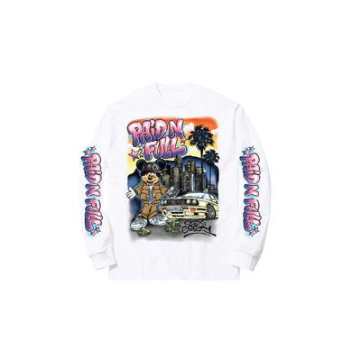 PAID N FULL LONG SLEEVE TEE: WHITE
