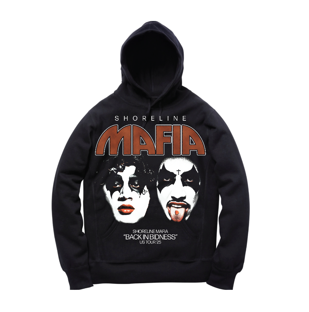 SHORELINE KISS HOODIE: BLACK