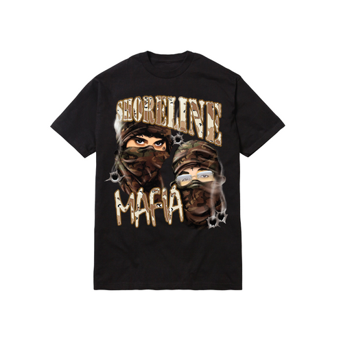 SHORELINE MILITARY TEE: BLACK