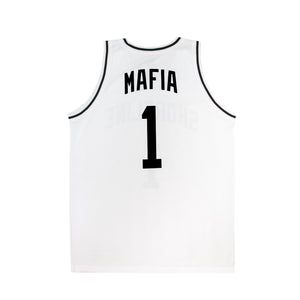 SHORELINE MAFIA - MESH BASKETBALL JERSEY: WHITE