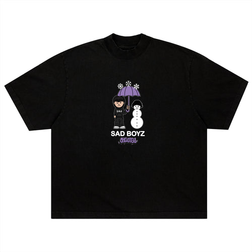 JUNIOR x SNOWMAN TEE: BLACK