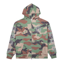 Load image into Gallery viewer, CHOPPA ZIP UP HOODIE: MILITARY CAMO