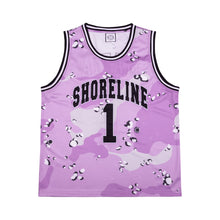 Load image into Gallery viewer, SHORELINE BASKETBALL JERSEY: PURPLE CAMO