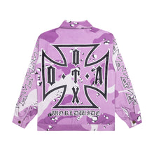 Load image into Gallery viewer, CHOPPA COACH JACKET: PURPLE CAMO