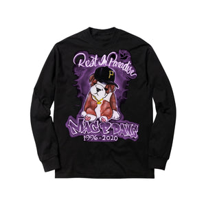 ALL DAWGS GO TO HEAVEN LONG SLEEVE TEE: BLACK