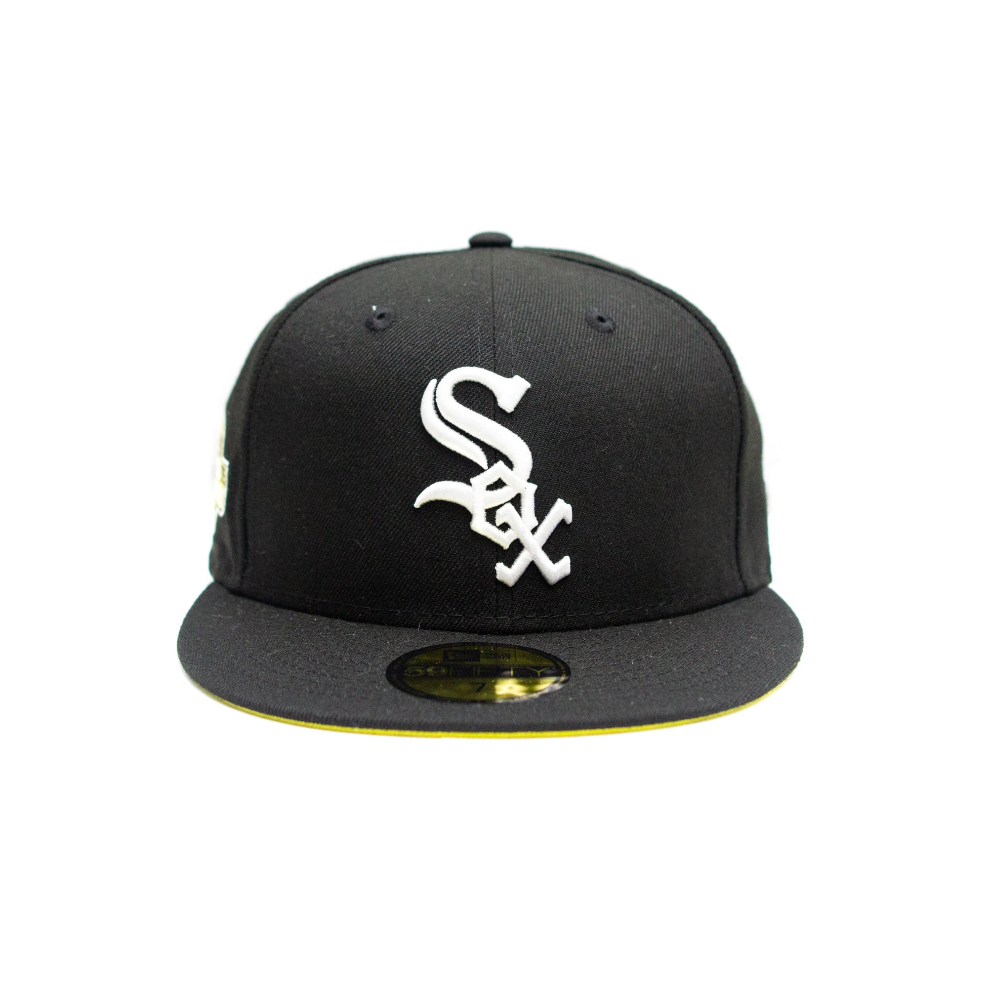NEW ERA WHITE SOX COLLEGE CAP: BLACK/YELLOW – GEEZY WORLD
