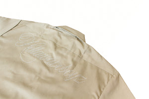 RHINESTONE DICKIES WORK SHIRT: KHAKI