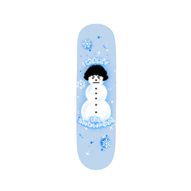GEEZY DA SNOWMAN SKATEBOARD DECK: LIGHT BLUE