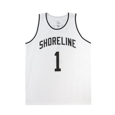 SHORELINE MAFIA MESH BASKETBALL JERSEY: WHITE