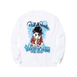 ALL DAWGS GO TO HEAVEN LONG SLEEVE TEE: WHITE