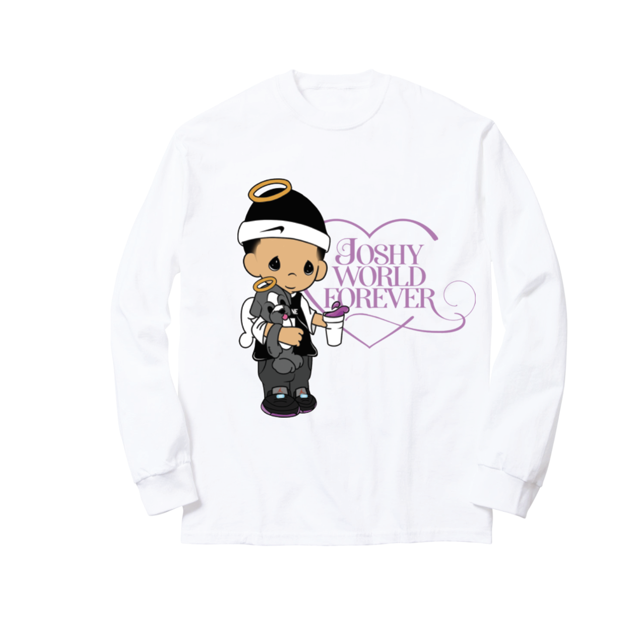 JOSHY FOREVER LONG SLEEVE TEE: WHITE